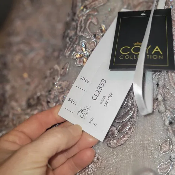 Floor length Prom Dress - Formal Gown by Coya NWT Size S (4-6) Mauve